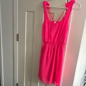 Vibrant Pink Sleeveless Dress